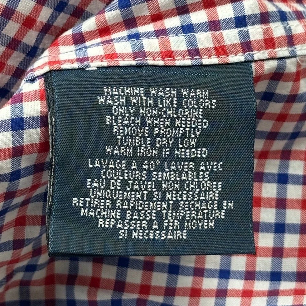 Ralph Lauren Button Down Shirt Kids 12M Red Blue Gingham Check 100% Cotton Event